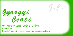 gyorgyi csoti business card